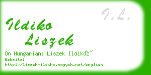 ildiko liszek business card